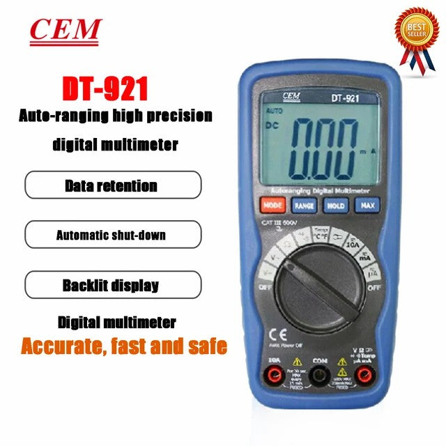 CEM DT-920 DT-920N DT-921 DT-922 Digital Multimeter Digital Display High-Precision Full Range Protection Intelligent Anti-Burn CEM DT-920 DT-920N DT-921 DT-922 Digital Multimeter Digital Display High-Precision Full Range Protection Intelligent Anti-Burn